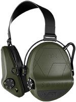 Sordin Supreme T2 Ear Muffs - Active, Tactical & Electronic - Helmet Ear Defenders with Neckband - Green