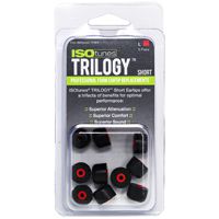 ISOtunes Trilogy Ear Tips - 5 pairs of replacement ear tips - for all ISOtunes headsets except original (IT-00) - Short/L
