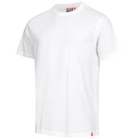 NITRAS MOTION TEX LIGHT Arbeits-T-Shirt - Kurzarm-Hemd aus 100% Baumwolle - für die Arbeit - Weiß - 3XL