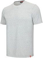 NITRAS MOTION TEX LIGHT Arbeits-T-Shirt - Kurzarm-Hemd aus 100% Baumwolle - für die Arbeit - Hellgrau - M