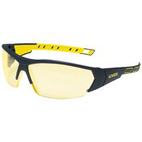 uvex i-works 9194 safety glasses - scratch & fog resistant thanks to supravision excellence - EN 166/170 - black-yellow/yellow