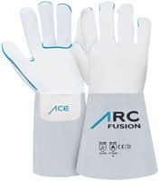 ACE ARC Fusion leather protective gloves - long work gloves for welding - spark & heat resistant