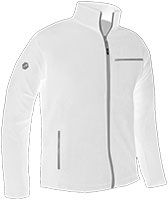 ACE Herren-Fleece-Jacke - warme Outdoor-Jacke ohne Kapuze für Männer - durchgehender Reißverschluss & drei Taschen - Weiß - 2XL