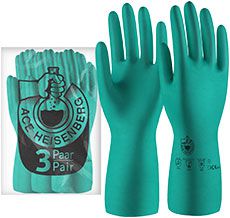 ACE Heisenberg Chemie-Handschuhe - Handschuhe für die Arbeit - EN 388/374-1/374-5 - 07/S (3er Pack)