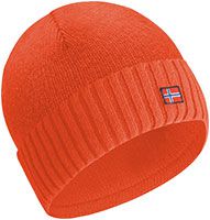 ACE Norway Winter-Mütze aus Schaf-Wolle - warme Strickmütze für Damen & Herren - weiche Wollmütze für Erwachsene - Orange
