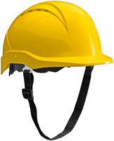ACE Patera Bauhelm - Robuster Schutzhelm für Bau & Industrie - EN 397 - mit einstellbarer Belüftung - Gelb
