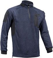 ACE Schakal Pullover - Tactical Outdoor Sweater with Hook & Loop Fastener on the Arm - for Airsoft, Paintball & Trekking - Navy - S
