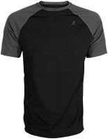 ACE Tac T-Shirt - tactical outdoor t-shirt rugged - for airsoft & paintball players, hunters etc. - Black/Grey - S