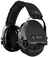 ACE Schakal by Sordin Ear Defenders - Active & Electronic - Hearing Protectors for Hunting & Shooting - Black Headband & Black Cups