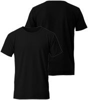Fruit of the Loom T-Shirt - optional mit personalisierter Bedruckung - bedruckbares Kurzarm-Shirt für Herren - Schwarz - M