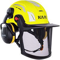 Kask Safety Zenith X Air Combo Schutzhelm - Bauhelm mit Visier und Kapsel-Gehörschutz - Industrie-Helm mit Belüftung - Gelb