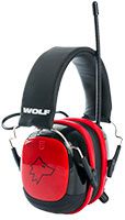 Sahaga WOLF Headset PRO Gen. 2.0 Kapsel-Gehörschutz - Kapsel-Gehörschützer mit Mikrofon, Radio & Bluetooth - Rot