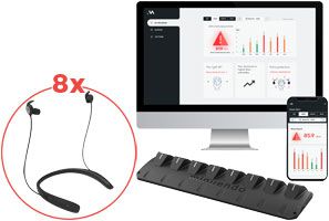 Minuendo Smart Alert Set - Smart Hearing Protection for Workers - incl. 8 Earplugs, Docking Station & Cloud Analytics